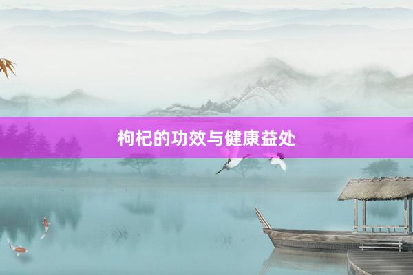 枸杞的功效与健康益处